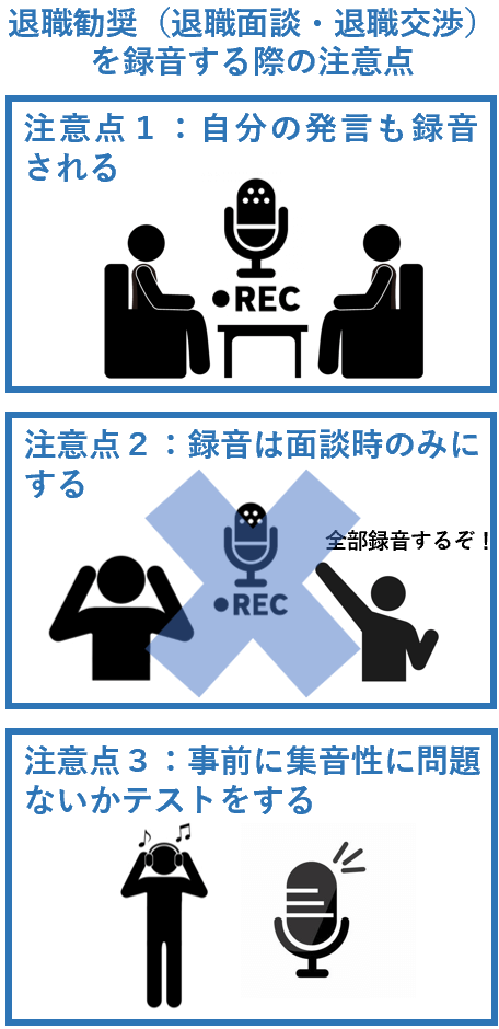 退職勧奨（退職面談・退職交渉）を録音する際の注意点