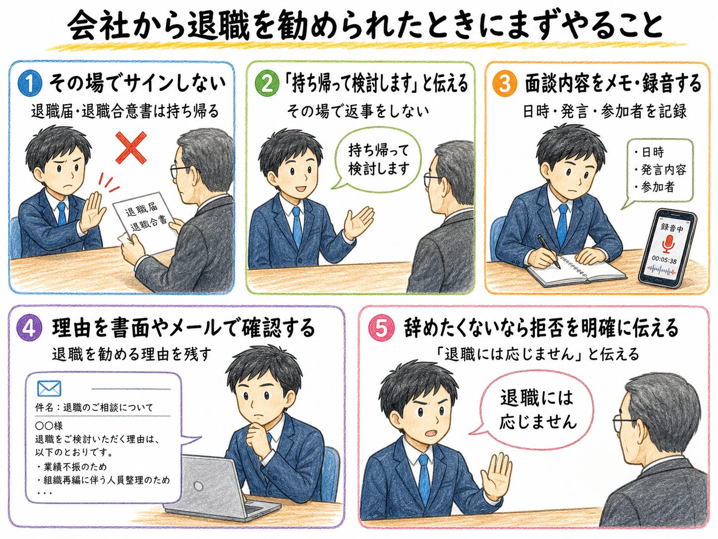 ２章　会社から退職を勧められたときにまずやること５つ