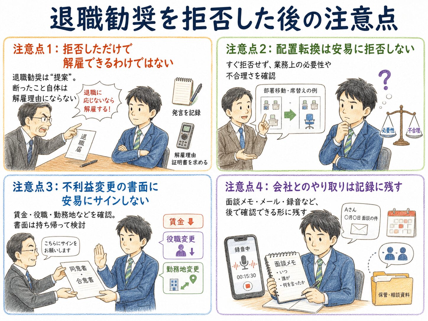 ６章　会社から退職を勧められて拒否した後の注意点