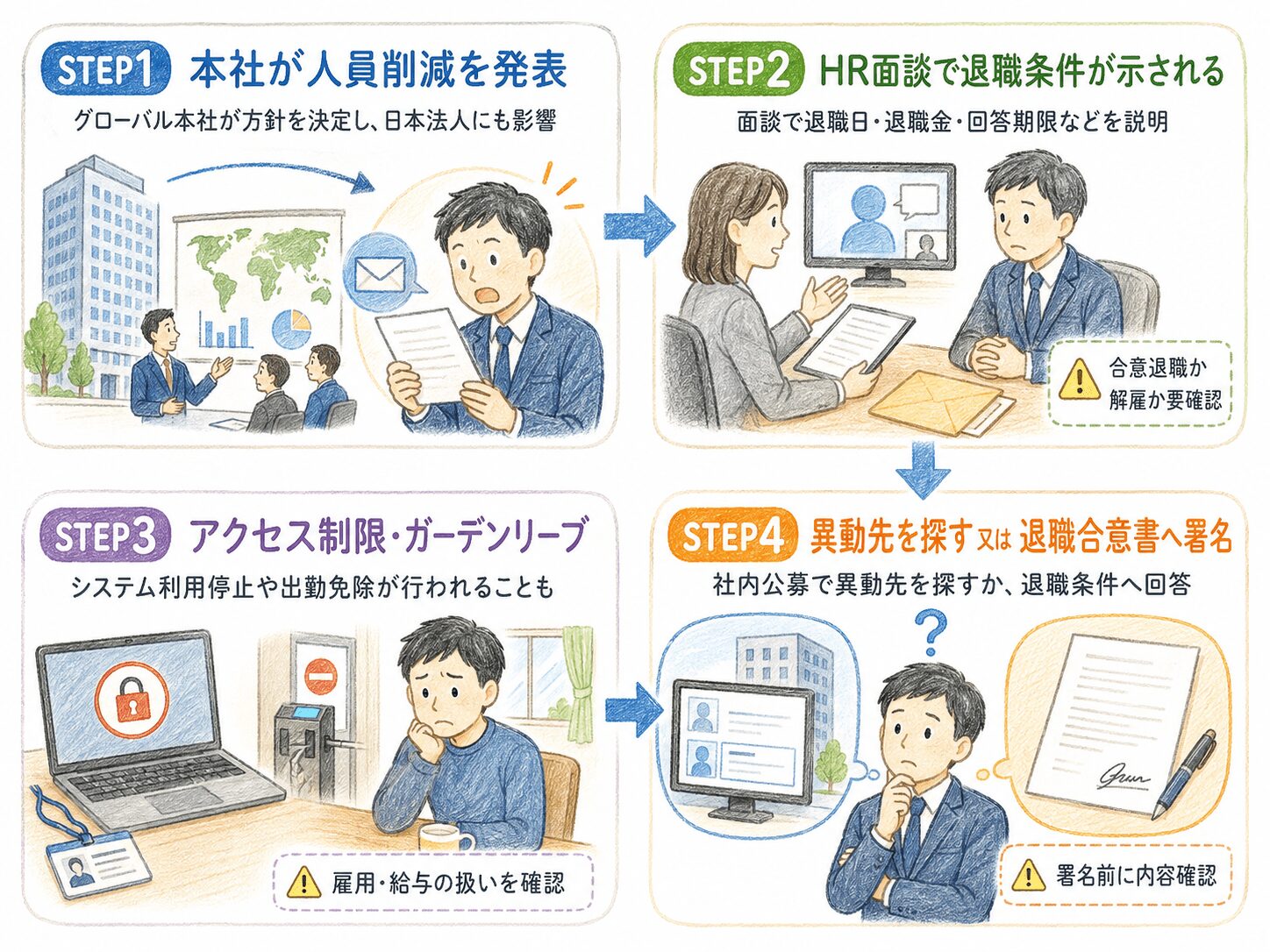 ４章　外資系企業の日本法人でレイオフが進む一般的な流れ