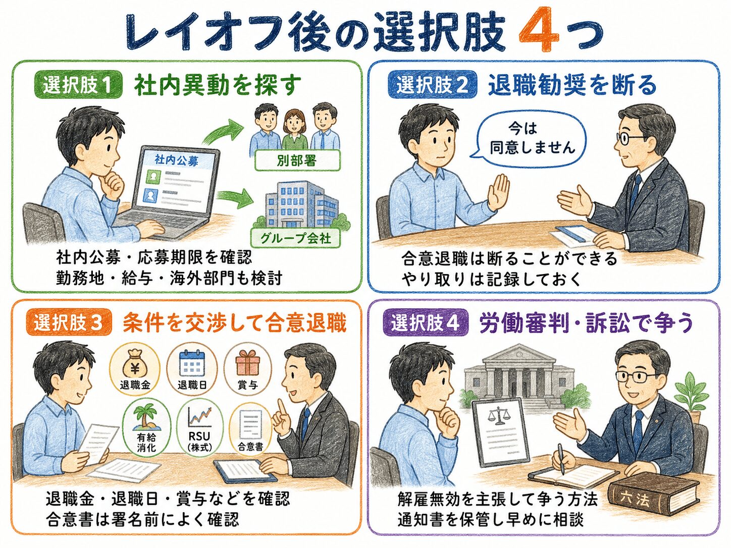 ８章　レイオフを告げられた後の選択肢４つ