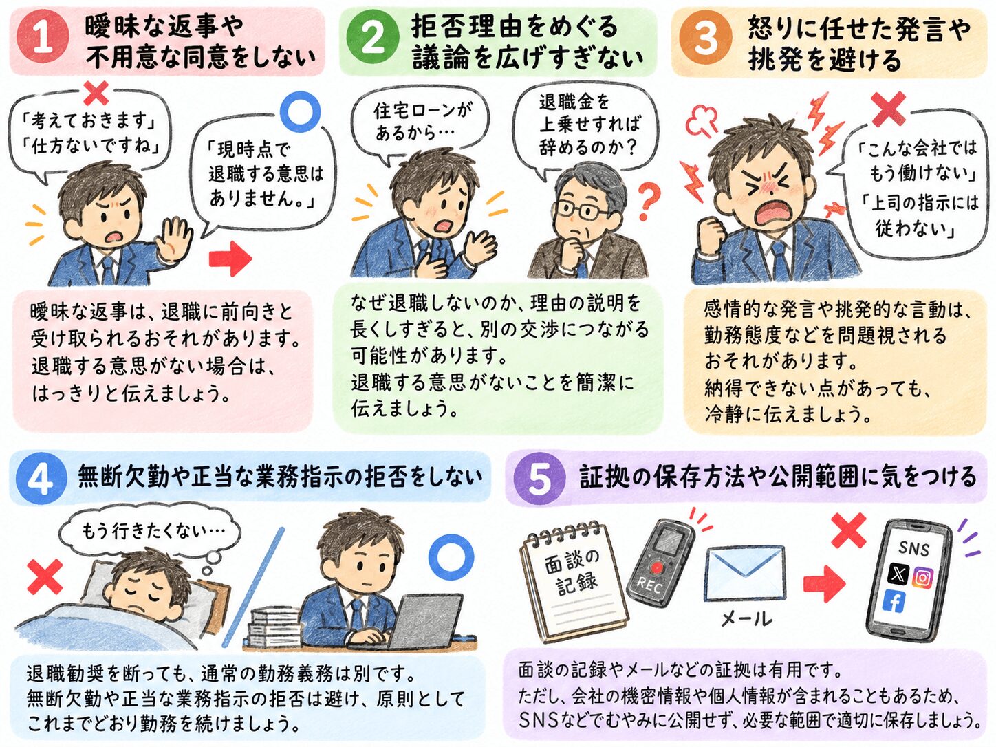 ４章　退職勧奨を断るときの注意点５つ